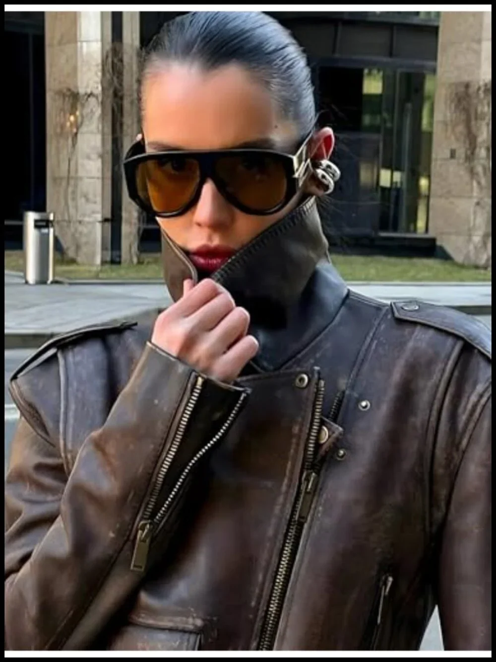 Oversized Retro Aviator Sunglasses with UV400 Protection